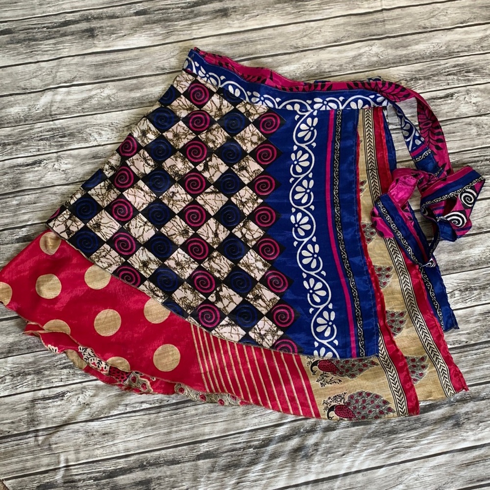 Reversible Sari Wrap Skirt